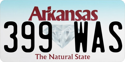 AR license plate 399WAS