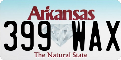 AR license plate 399WAX