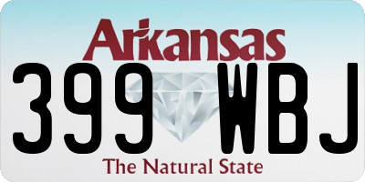 AR license plate 399WBJ