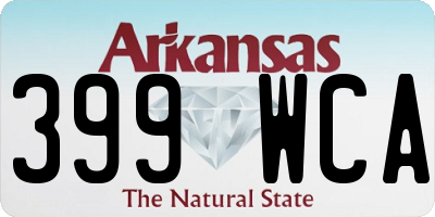AR license plate 399WCA