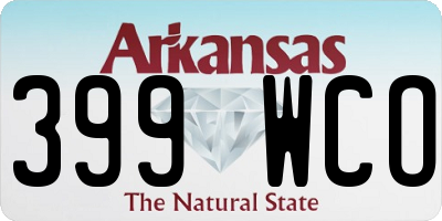 AR license plate 399WCO
