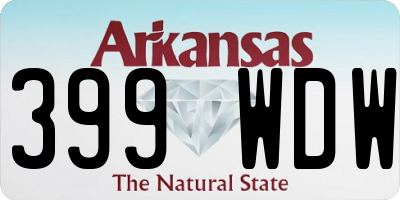 AR license plate 399WDW