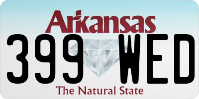 AR license plate 399WED