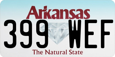 AR license plate 399WEF