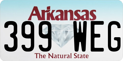 AR license plate 399WEG