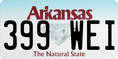 AR license plate 399WEI