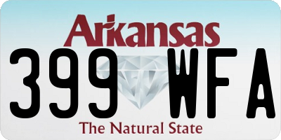 AR license plate 399WFA