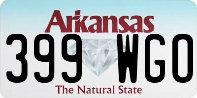 AR license plate 399WGO