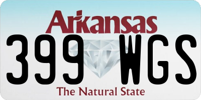 AR license plate 399WGS