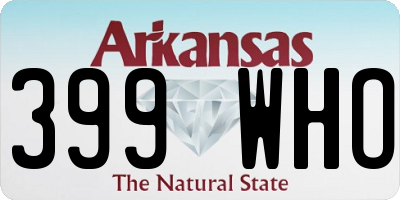 AR license plate 399WHO