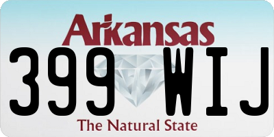 AR license plate 399WIJ