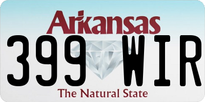 AR license plate 399WIR