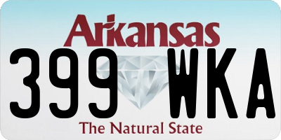 AR license plate 399WKA