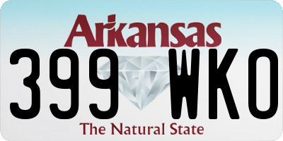 AR license plate 399WKO