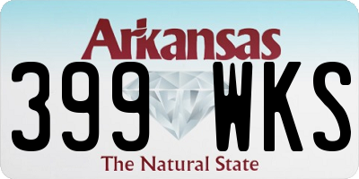 AR license plate 399WKS