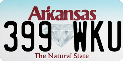 AR license plate 399WKU