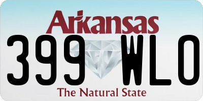 AR license plate 399WLO