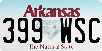 AR license plate 399WSC
