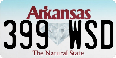 AR license plate 399WSD