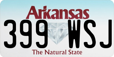 AR license plate 399WSJ