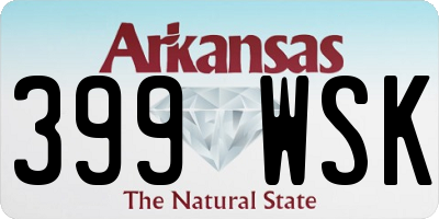 AR license plate 399WSK