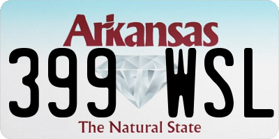 AR license plate 399WSL