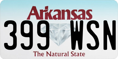 AR license plate 399WSN