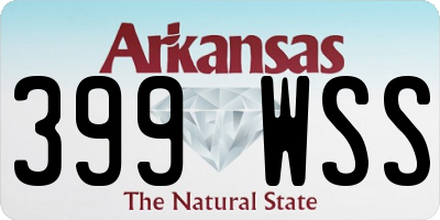 AR license plate 399WSS