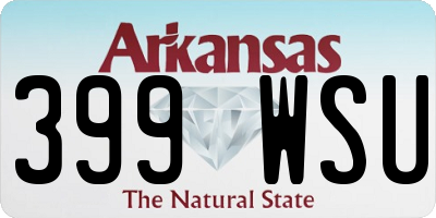 AR license plate 399WSU
