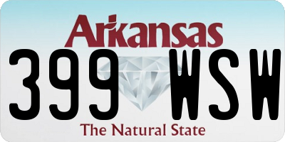 AR license plate 399WSW