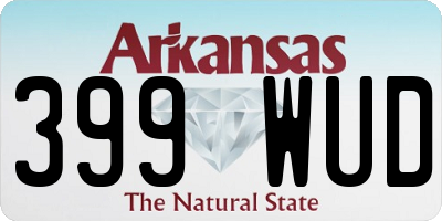 AR license plate 399WUD