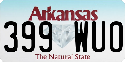 AR license plate 399WUO
