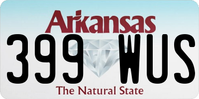 AR license plate 399WUS