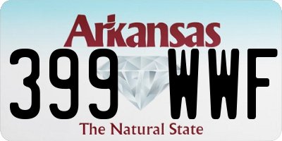 AR license plate 399WWF