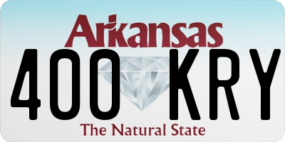 AR license plate 400KRY