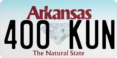 AR license plate 400KUN