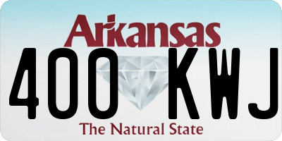 AR license plate 400KWJ