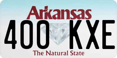 AR license plate 400KXE