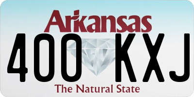 AR license plate 400KXJ