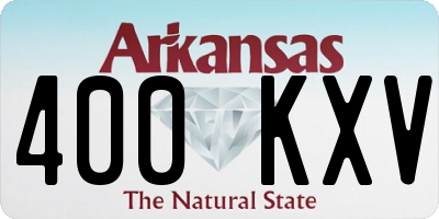AR license plate 400KXV