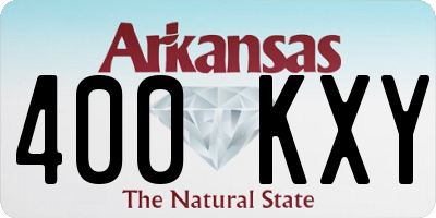 AR license plate 400KXY