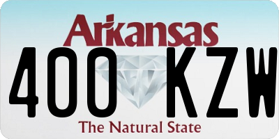 AR license plate 400KZW