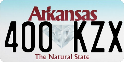 AR license plate 400KZX