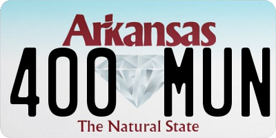 AR license plate 400MUN