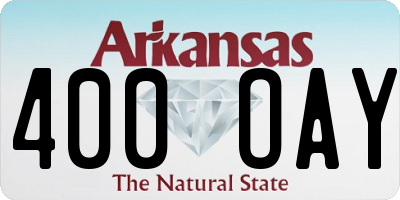 AR license plate 400OAY