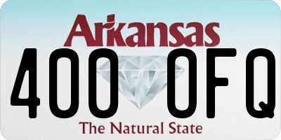AR license plate 400OFQ