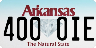 AR license plate 400OIE