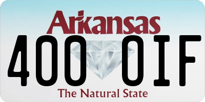 AR license plate 400OIF
