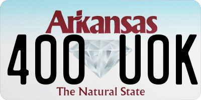 AR license plate 400UOK