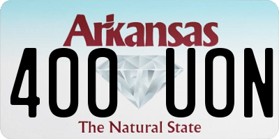 AR license plate 400UON